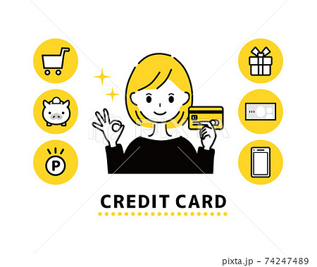 クレジットカード　女性 74247489