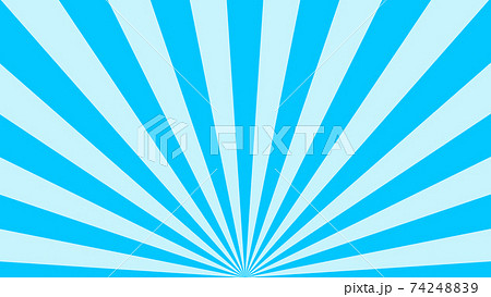 集中線　光線　青色　16：9 74248839