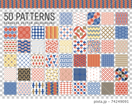 50 seamless geometric patterns - Stock Illustration [74249091] - PIXTA