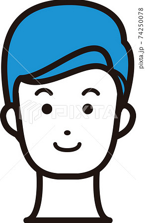 男性 人物 顔 ノーマスク イラストのイラスト素材