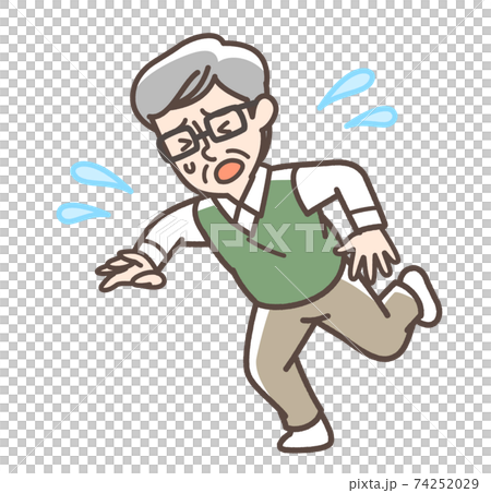 つまずくおじいさん 74252029