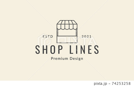simple shape lines of shop store logo vector icon symbol design graphic illustration simple shape lines of shop store logo vector icon symbol design graphic illustration 74253258