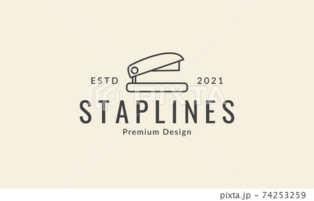 simple shape lines of office staples logo vector icon symbol design graphic illustration 74253259