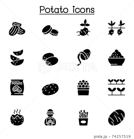 potato icon set vector illustration graphic design 74257519