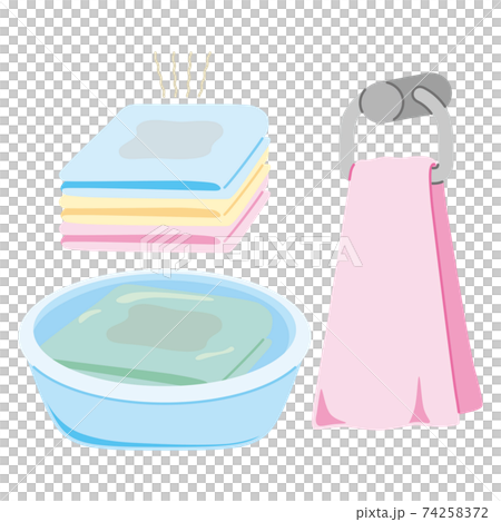 Illustration of bleaching a moldy towel 74258372