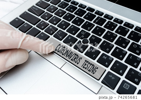 Writing note showing Coronavirus Testing. Business 74265681