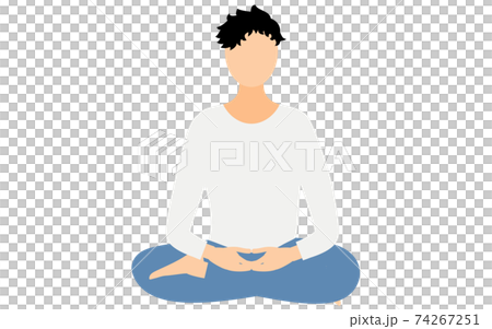 正念,在半加冕的彌勒中冥想的人 正念,在半加冕的彌勒中冥想的人 74267251