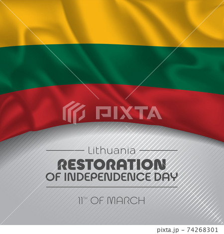 Lithuania happy restoration of independence day greeting card, banner vector illustration Lithuania happy restoration of independence day greeting card, banner vector illustration 74268301
