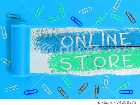 Text sign showing Online Store. Conceptual photo A 74268578