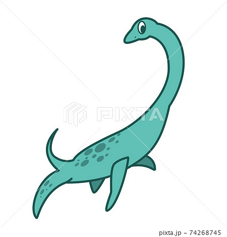 エラスモサウルスのイラスト素材