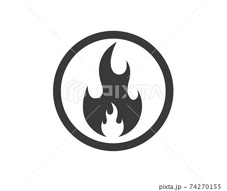 Fire flame Logo icon vector illustration design 74270155