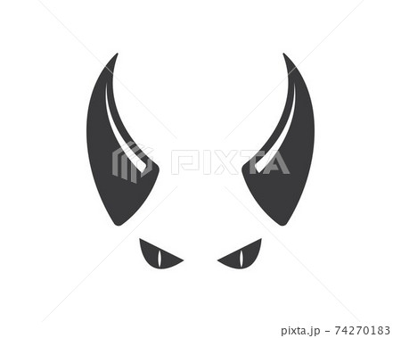 Devil Horns Logo Icon Vector Illustration Designのイラスト素材