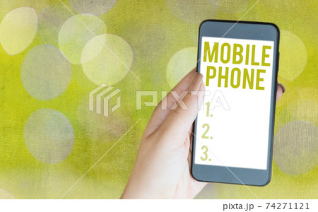 Writing note showing Mobile Phone. Business photo Writing note showing Mobile Phone. Business photo 74271121
