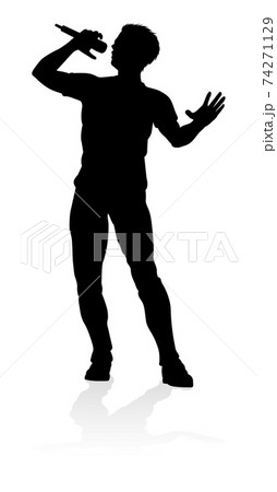Singer Pop Country or Rock Star Silhouette 74271129