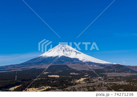 十里木高原展望台と富士山 74271236