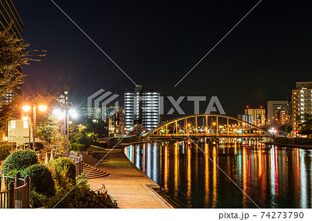 夜の紫川の眺め 夜の紫川の眺め 74273790