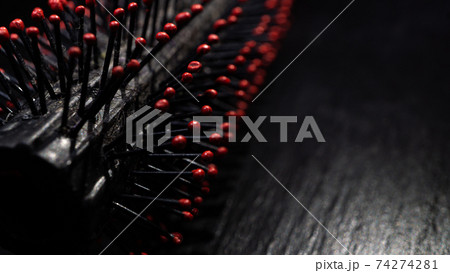 hair comb macro photo 74274281