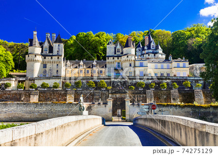 Fairytale castle Usse. Bautiful castles of Loire valley in France Fairytale castle Usse. Bautiful castles of Loire valley in France 74275129