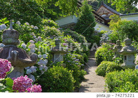 《岡山県》大瀧山西法院の風景、6月の晴れの日 74275221