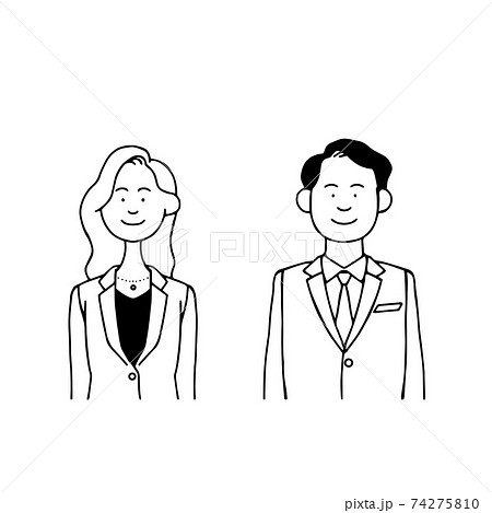 スーツ姿の男女 スーツ姿の男女 74275810
