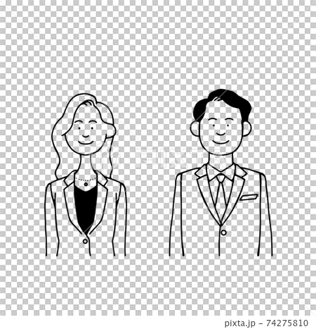 スーツ姿の男女 スーツ姿の男女 74275810