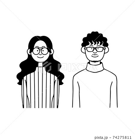 メガネの男女 メガネの男女 74275811