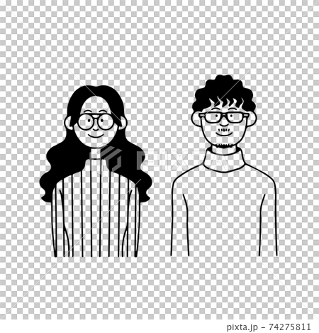 メガネの男女 メガネの男女 74275811