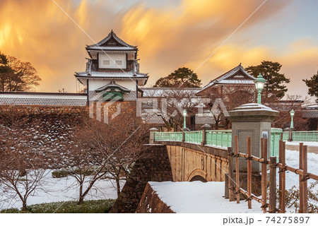 Kanazawa, Japan Castle in Winter Kanazawa, Japan Castle in Winter 74275897