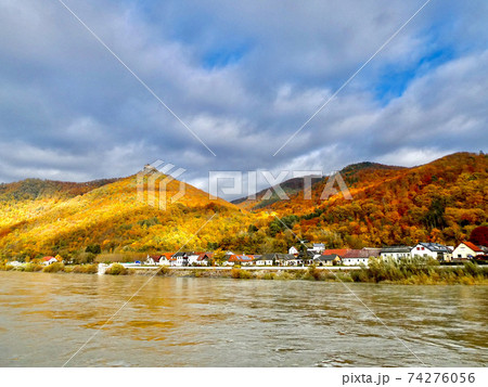 ヴァッハウ渓谷の紅葉 74276056