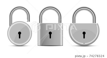 Lock set vector design illustration isolated on background 74278324