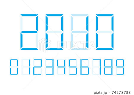 Digital numbers vector design illustration isolated on white background 74278788