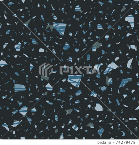 Terrazzo seamless pattern. Dark classic flooring t 74279478