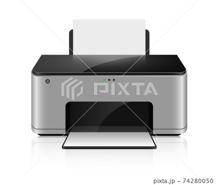 Realistic inkjet printer vector design illustration isoalted on white background 74280050