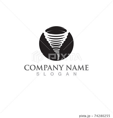 Tornado logo and symbol vector image 74280255