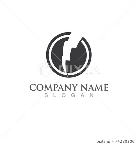 Thunderbolt logo and symbol vector image 74280300