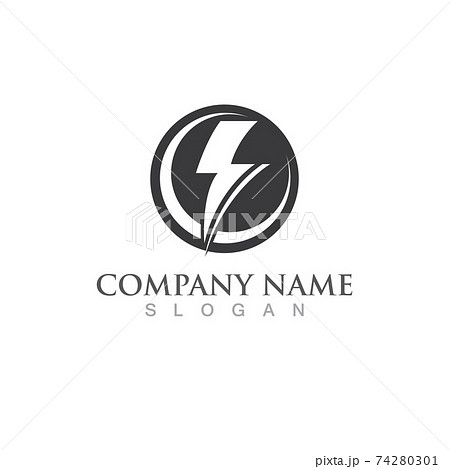 Thunderbolt logo and symbol vector image 74280301