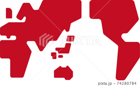 世界地図アイコンイラスト 74280784
