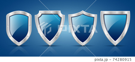 Protection metallic shield vector design illustration isolated on background Protection metallic shield vector design illustration isolated on background 74280915