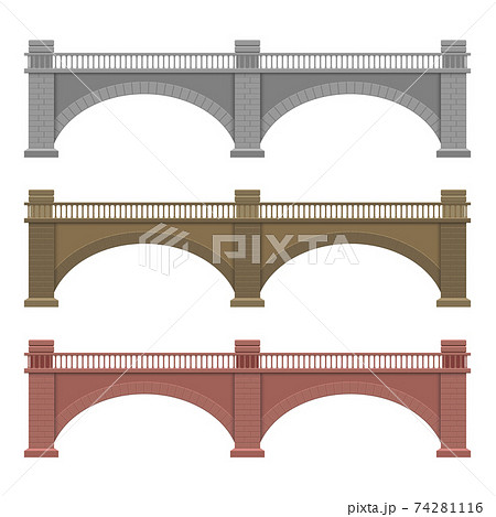 Stone bridge vector design illustration isolated on white background 74281116