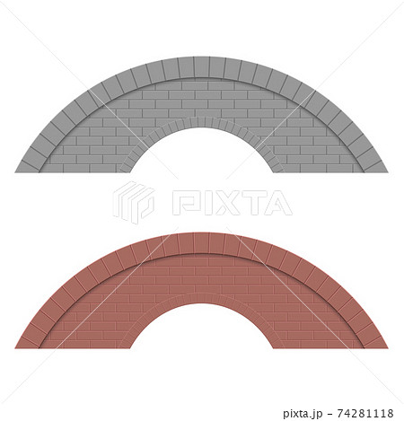 Stone bridge vector design illustration isolated on white background 74281118