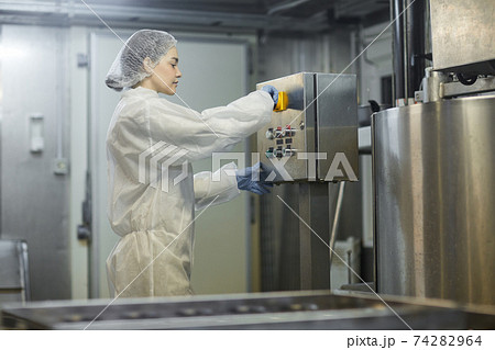 Female Worker at Industrial Factory Female Worker at Industrial Factory 74282964