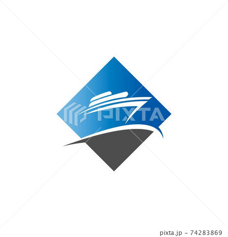 Cruise ship logo icon design template vector Cruise ship logo icon design template vector 74283869