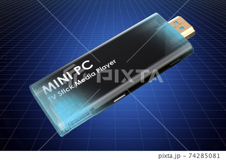 Visualization 3d Cad Model Of Mini Pc Tv Dongle のイラスト素材