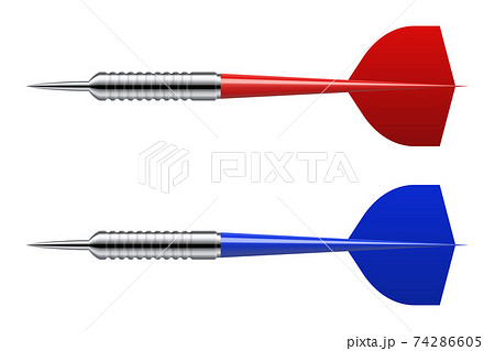 Set of realistic dart arows isolated on white background Set of realistic dart arows isolated on white background 74286605