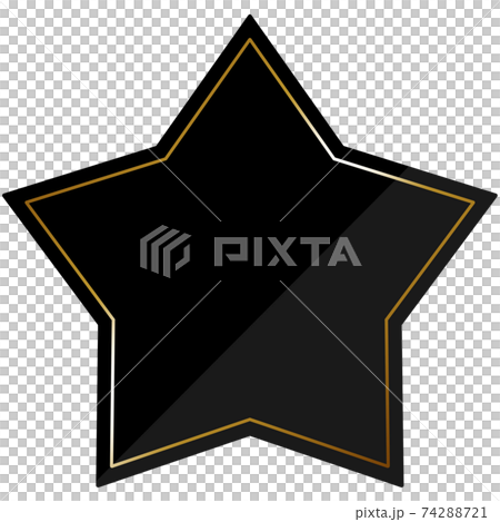 Star-shaped frame black & gold Star-shaped frame black & gold 74288721