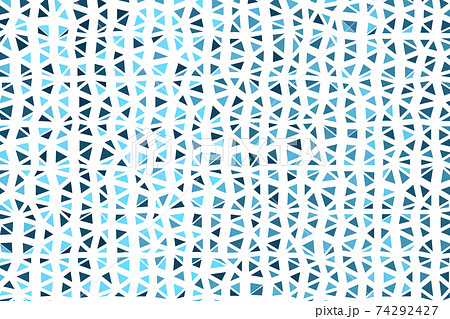 Polygonal dark blue mosaic background. Abstract low poly vector illustration. Triangular pattern in halftone style. Template geometric business design with triangle for poster, banner, card, flyer. 74292427