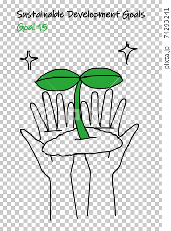 Designated color simple two-color illustration for SDGs GOAL15 Designated color simple two-color illustration for SDGs GOAL15 74293241