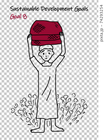 SDG GOAL8的指定顏色簡單兩色插圖 SDG GOAL8的指定顏色簡單兩色插圖 74293254