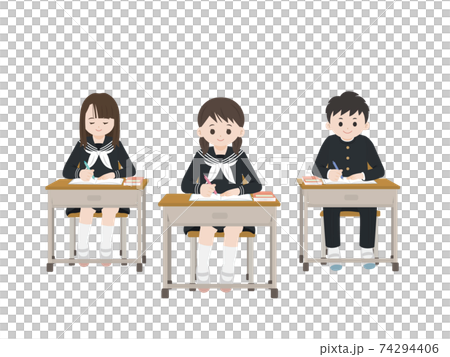 Class scene Students studying Student illustration material Class scene Students studying Student illustration material 74294406