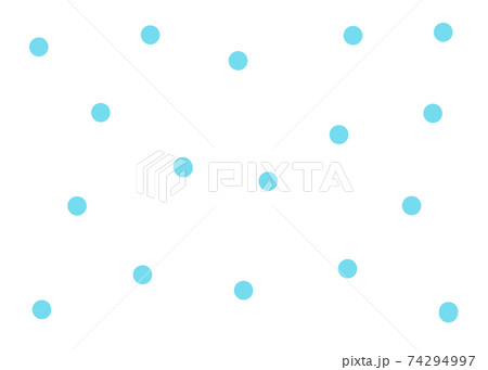 ドット柄　水色 74294997